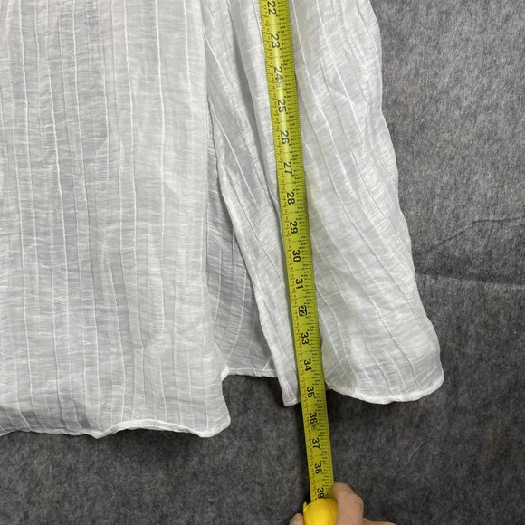 J Crew Pleated Drawstring Maxi Skirt Women's Small White Linen Blend CL539‎ NWT - Picture 11 of 12